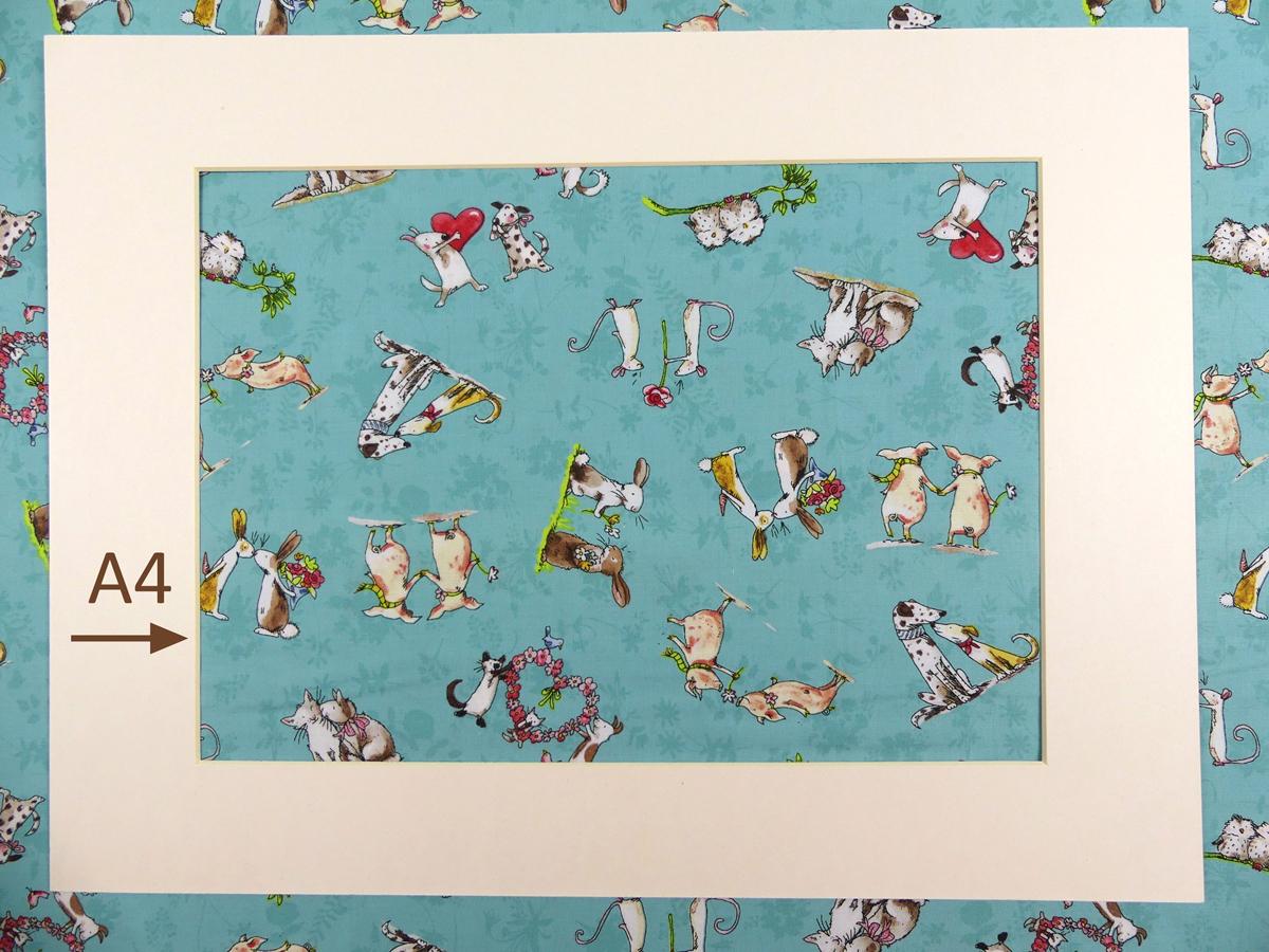 Patchworkstoff in türkis aus der Serie From the Hearts von Clothworks A4 Ansicht